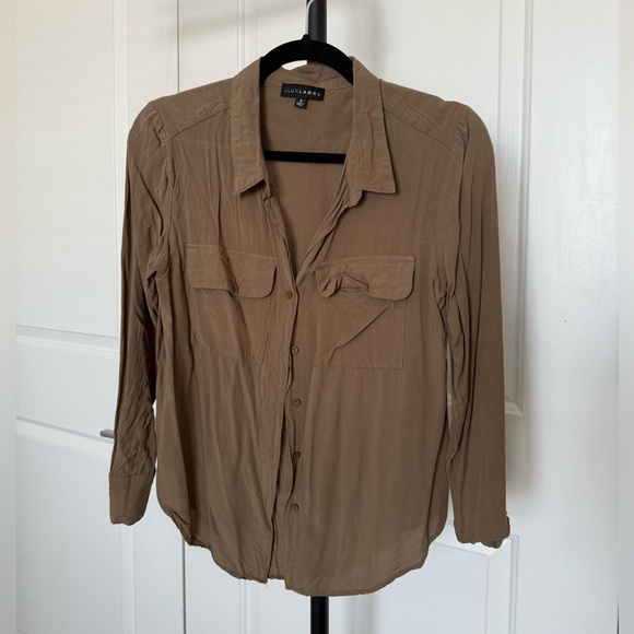 JLUXLABEL Brown Button Down Shirt - Picture 1 of 1